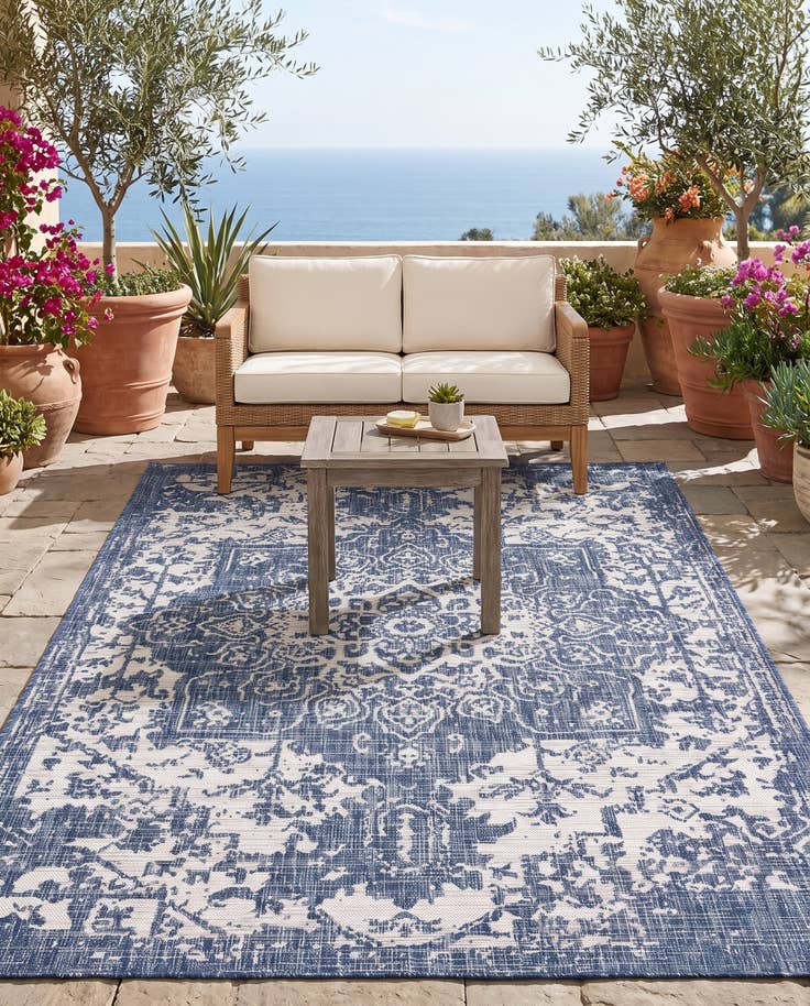 Detail image of 5' 3 x 8' Easy-Clean Jill Zarin Dubai Indoor / Outdoor Rug