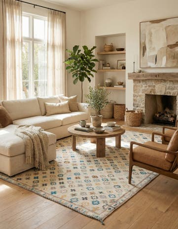 6' 4 x 9' 1 Hand Knotted Darya Wool Rug