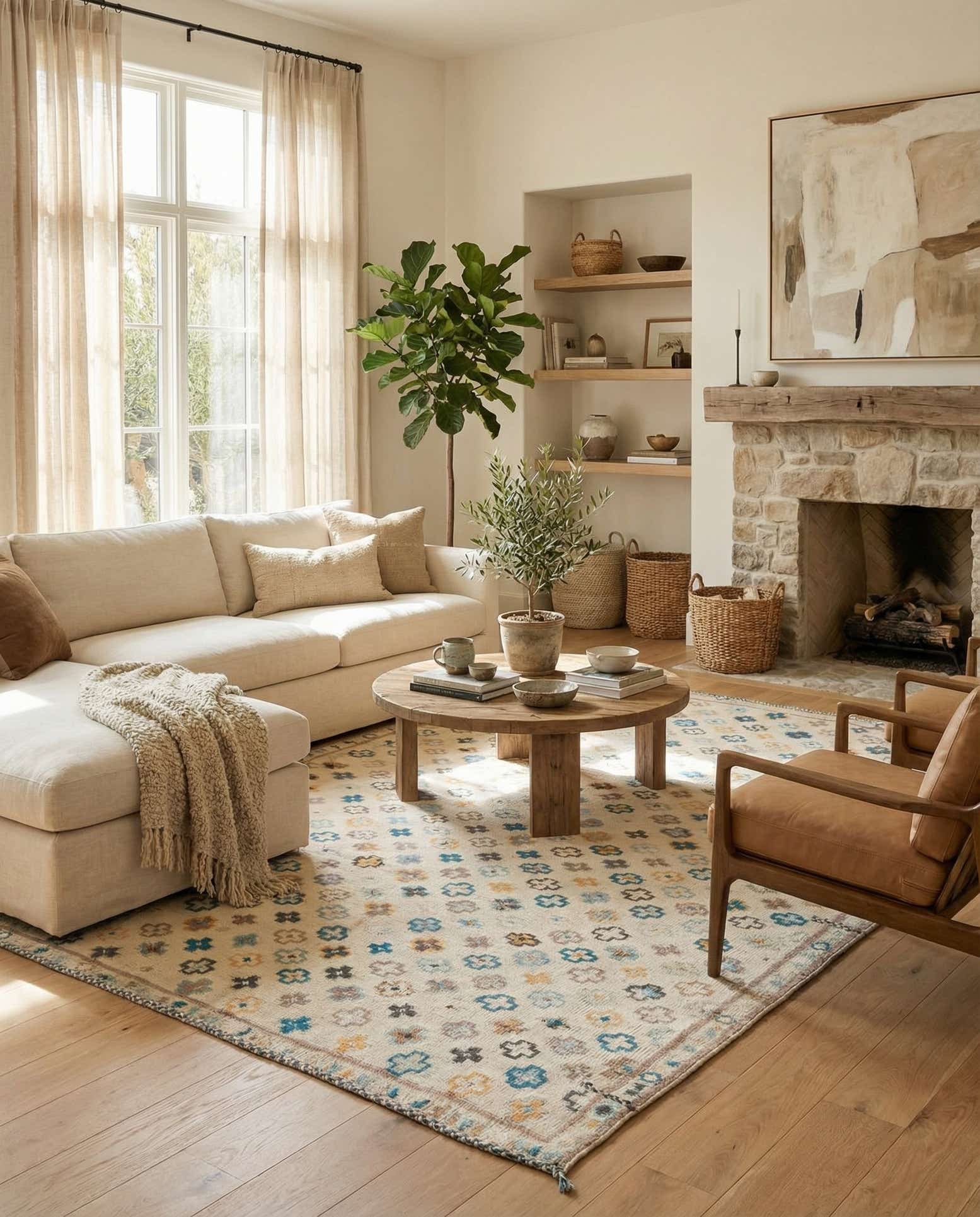 6' 4 x 9' 1 Hand Knotted Darya Wool Rug