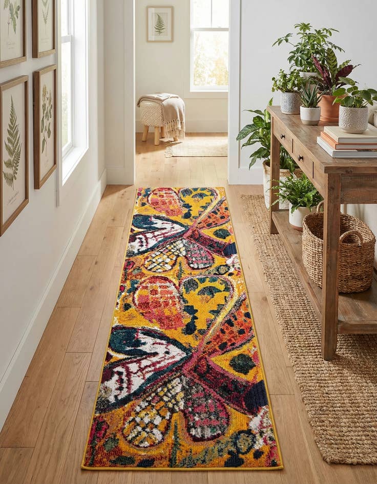 Detail image of 2' x 8'  Washable Haerfest Runner Rug