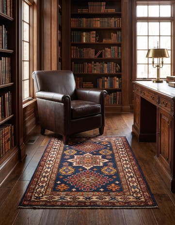 3' x 4' 1 Hand Knotted Kazak Rug