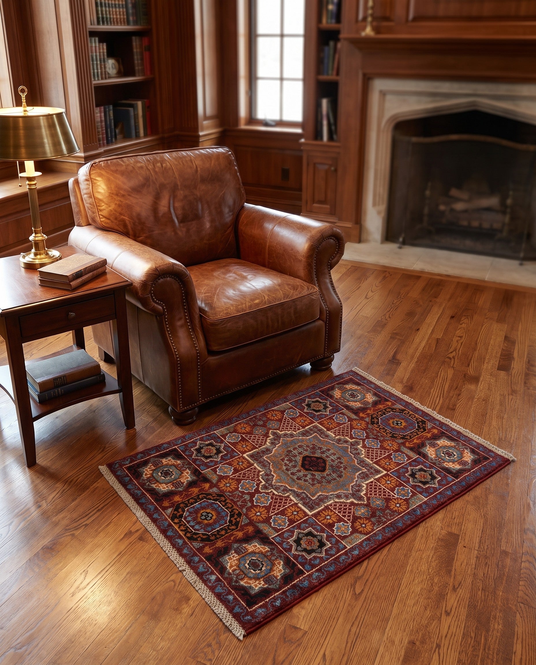 2' x 3' Hand Knotted Mamluk Ziegler Rug