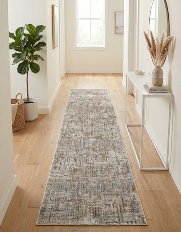 Spun Linen Beige Silta Runner Rug