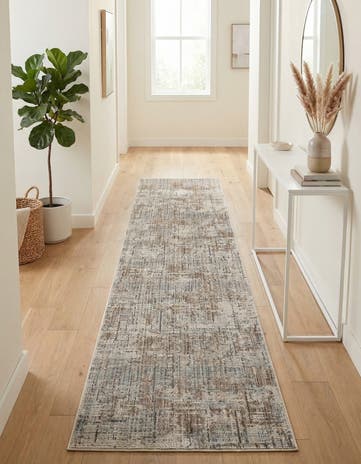 Spun Linen Beige Silta Runner Rug