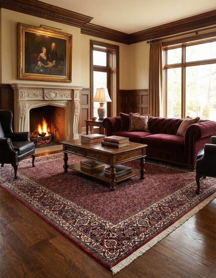 Detail image of 6' 9 x 7' 1 Bidjar Wool Square Rug