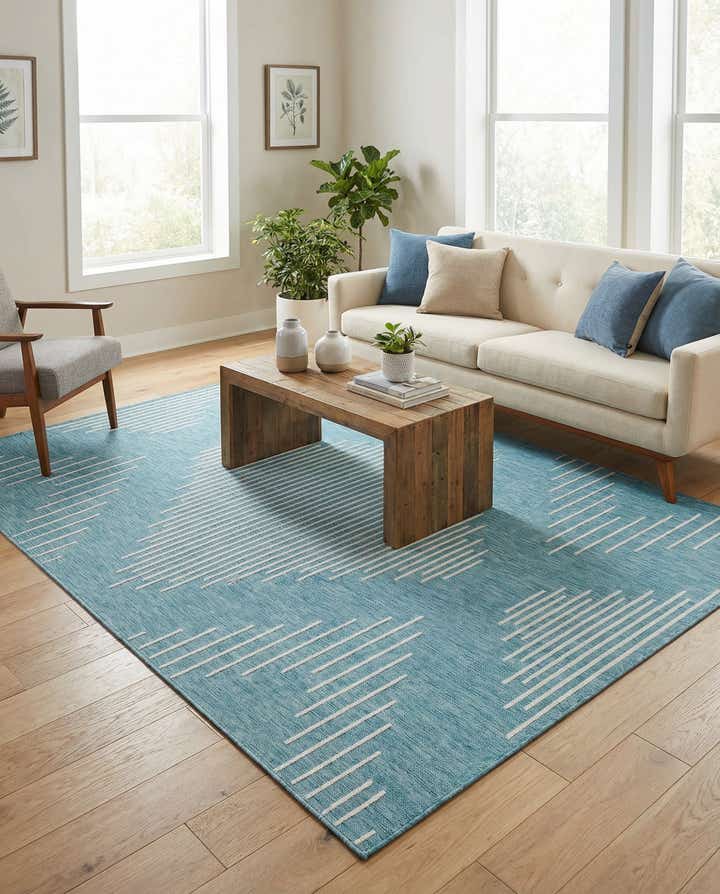 7' x 10' Easy-Clean Modern Indoor / Outdoor Rug