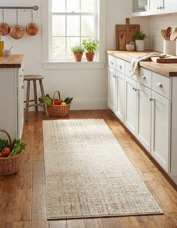 Ivory Gemstone Runner Rug