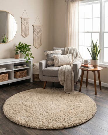  3' x 3' Zermatt Shag Round Rug