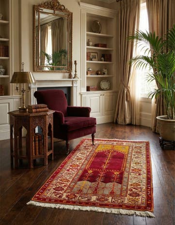 3' 6 x 5' 2 Hand Knotted Ladik Rug
