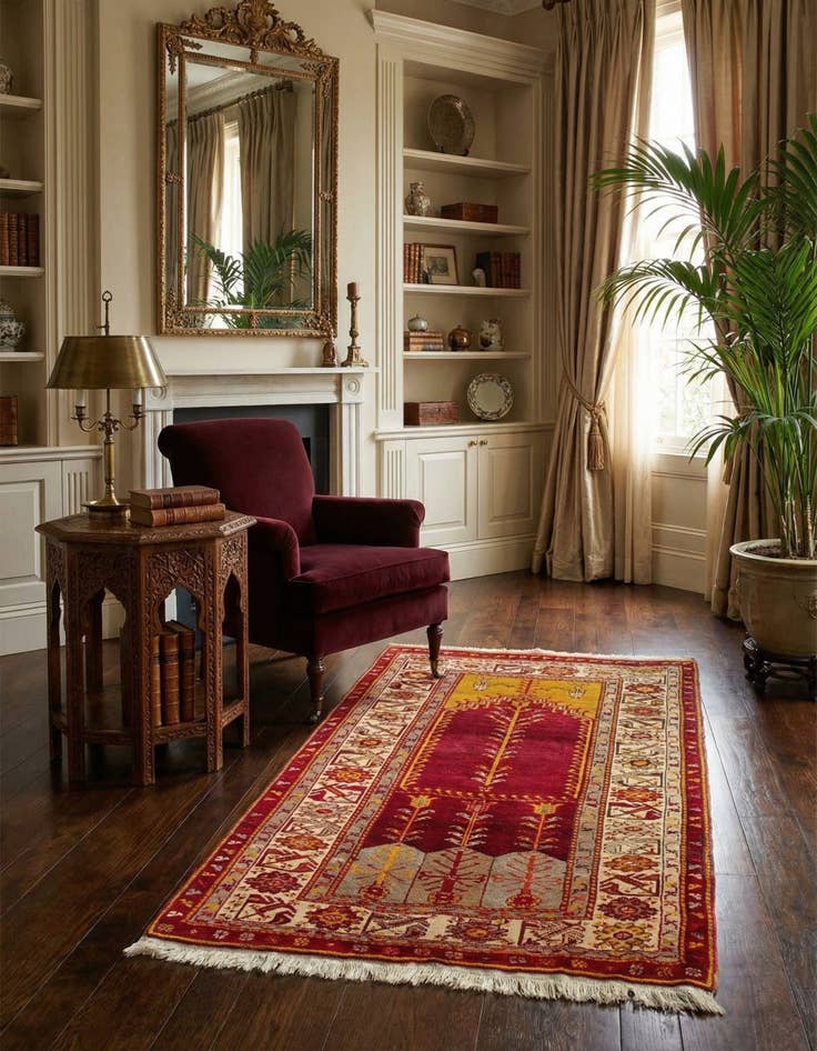 Detail image of  3' 6 x 5' 2  Hand Knotted Ladik Rug