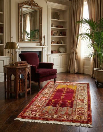 3' 6 x 5' 2 Hand Knotted Ladik Rug