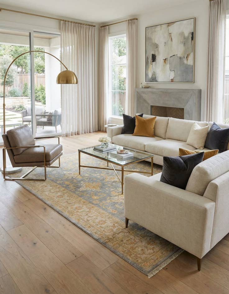 Detail image of 5' 8 x 7' 8 Ziegler Wool Rug