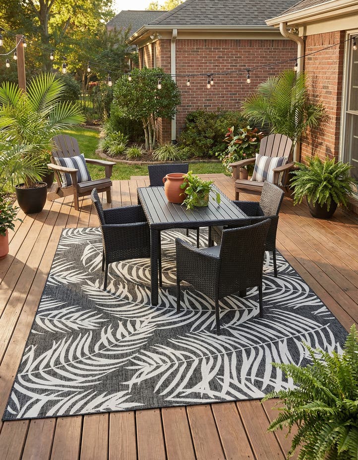 9' x 12' Easy-Clean Botanical Indoor / Outd...