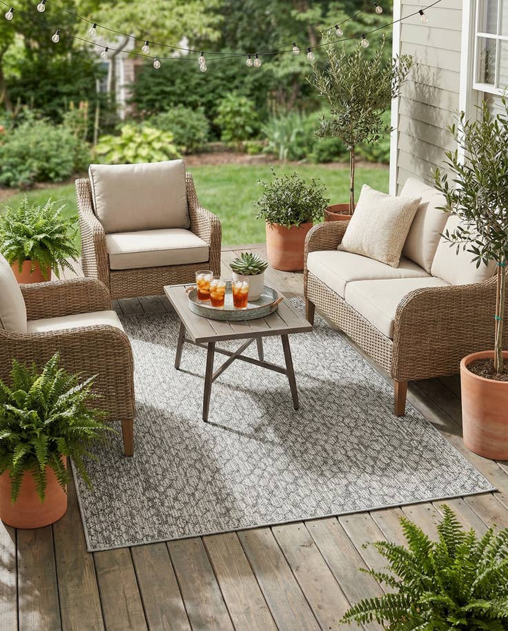 Detail image of 4' 1 x 6' 1 Easy-Clean Safari Indoor / Outdoor Rug