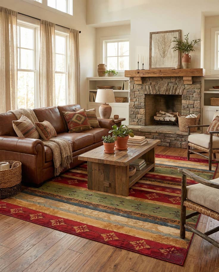 Detail image of 10' x 13' Easy-Clean Modern Indoor / Outdoor Rug