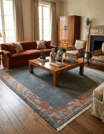 8' 4 x 11' 6 Hand Knotted Tibet Wool Rug