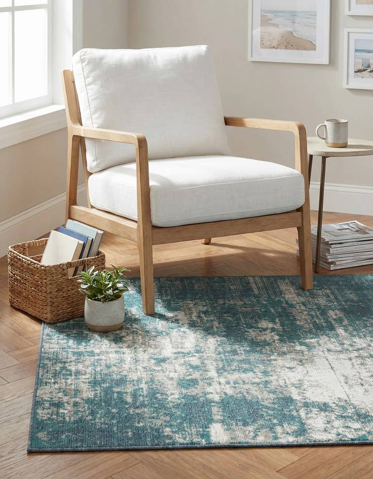 Detail image of 1' 3 x 1' 3  Washable Coastal Indoor / Outdoor Sample Rug