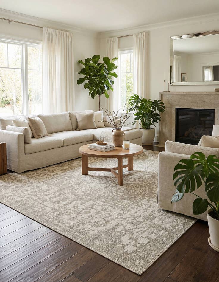 Detail image of 10' 8 x 10' 8  Washable Jill Zarin Dubai Indoor / Outdoor Square Rug