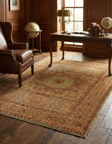 4' 3 x 5' 10 Hand Knotted Mamluk Ziegler Oriental Rug