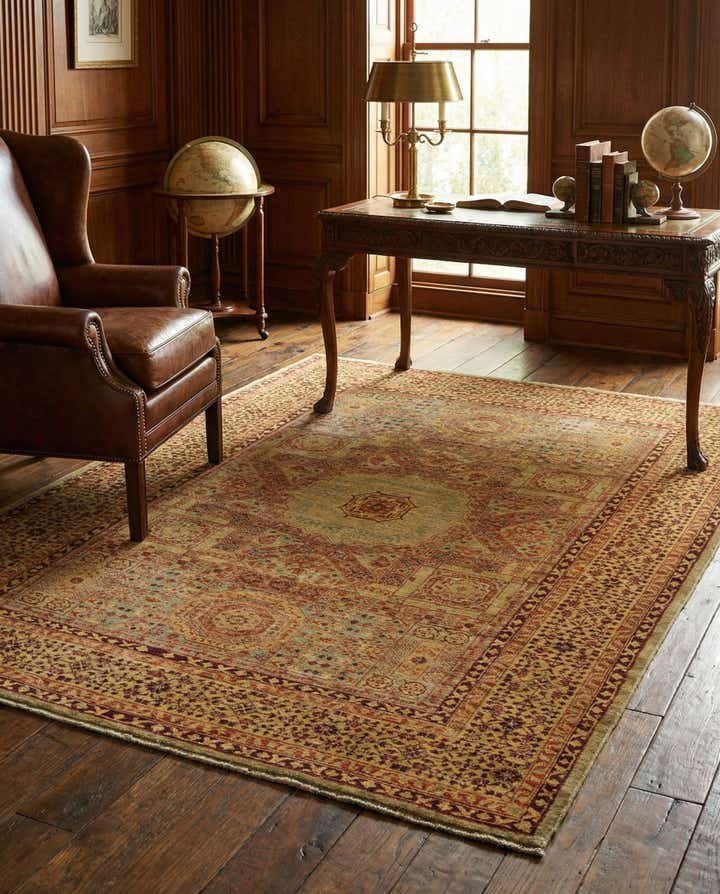 4' 3 x 5' 10 Hand Knotted Mamluk Ziegler Oriental Rug