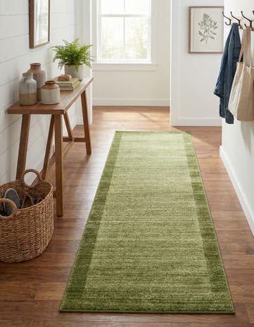 Light Green Angelica Runner Rug