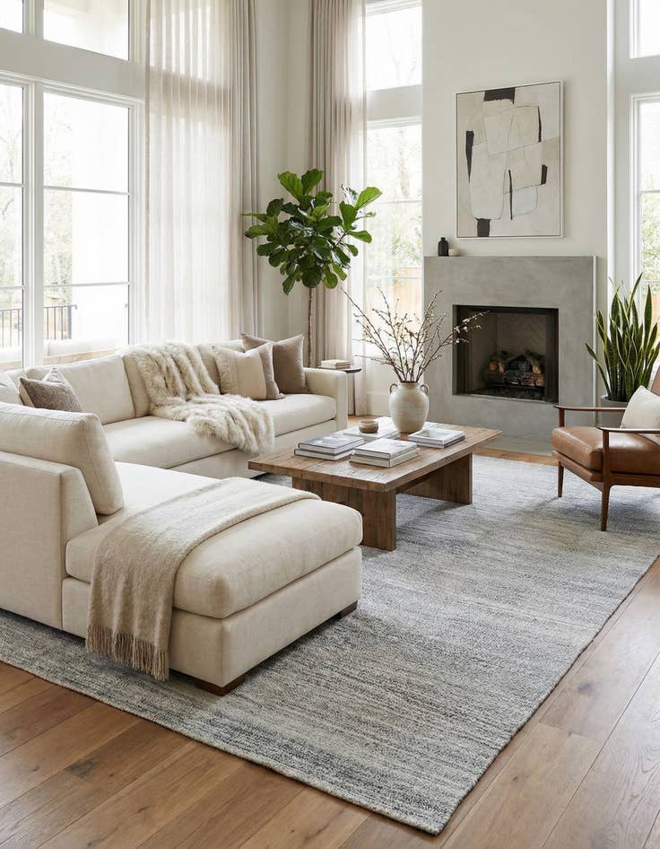 Detail image of 8' 9 x 11' 9  Hand Woven Kilim Modern Wool Rug