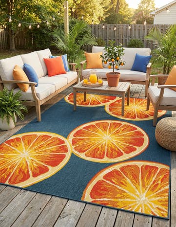 7' 10 x 10' Easy-Clean Modern Indoor / Outdoor Rug
