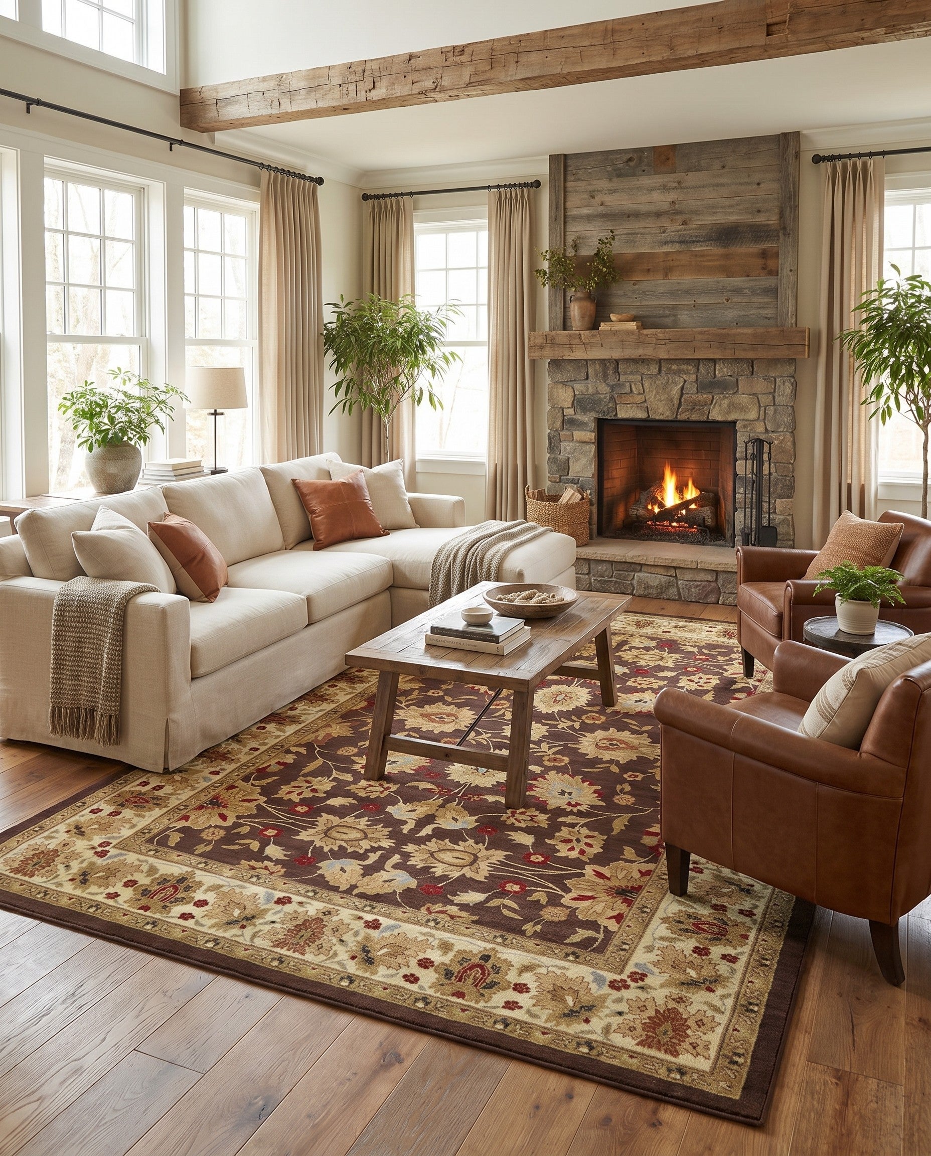 Brown Classic Agra Rug