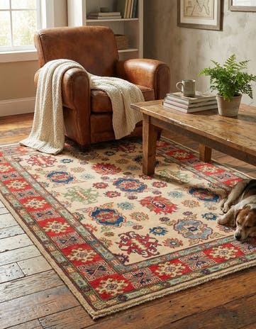 4' x 6' Hand Knotted Kazak Rug