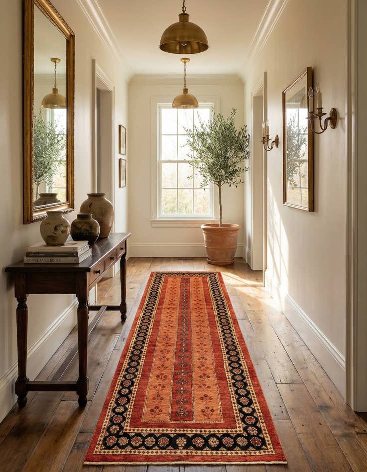 Detail image of 2' 9 x 9' 6 Luribaft Wool Runner Rug
