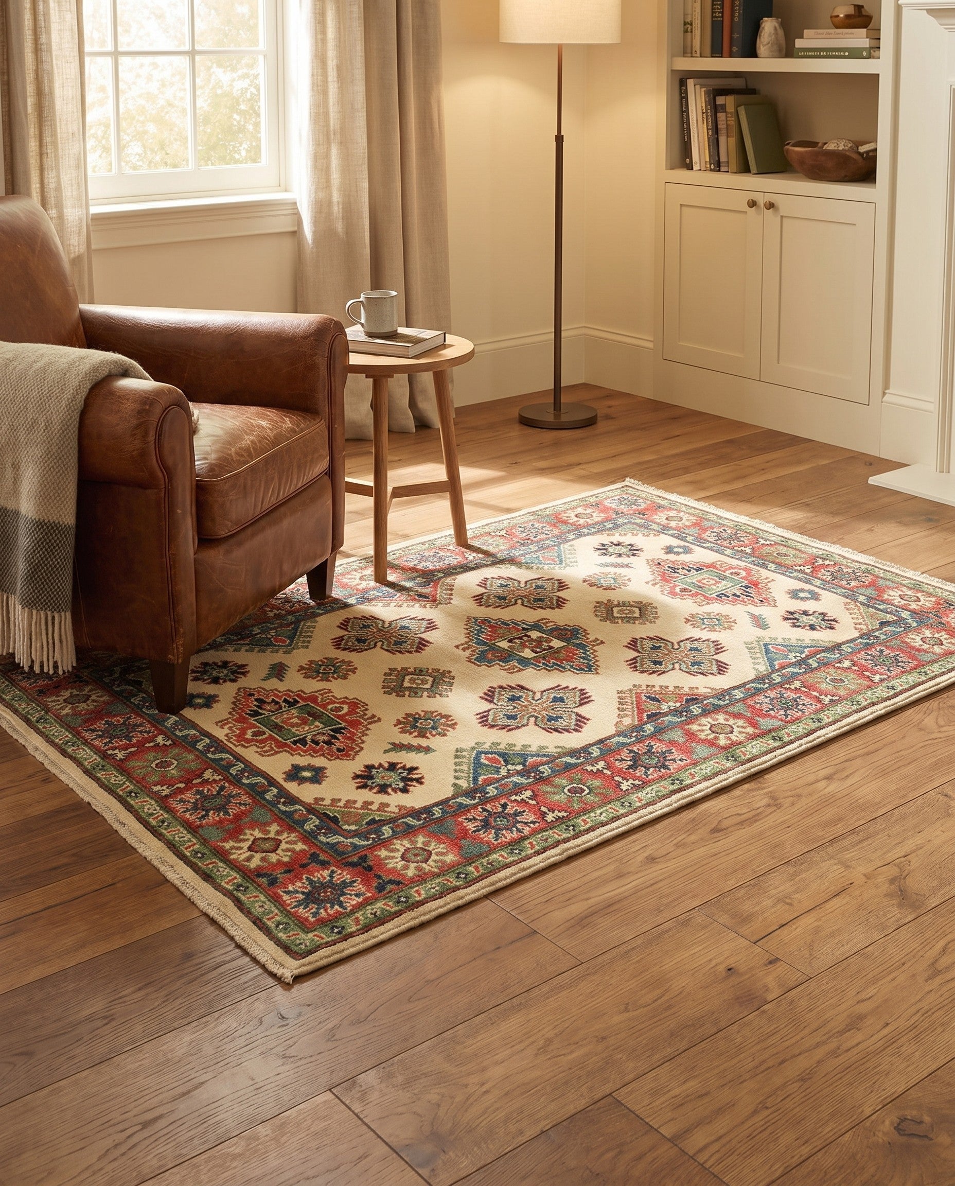 3' 9 x 6' Hand Knotted Kazak Rug