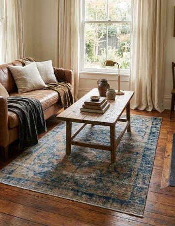 4' x 5' 10 Hand Knotted Ultra Vintage Persian Wool Rug