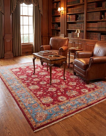 5' 9 x 8' 1 Hand Knotted Ziegler Rug