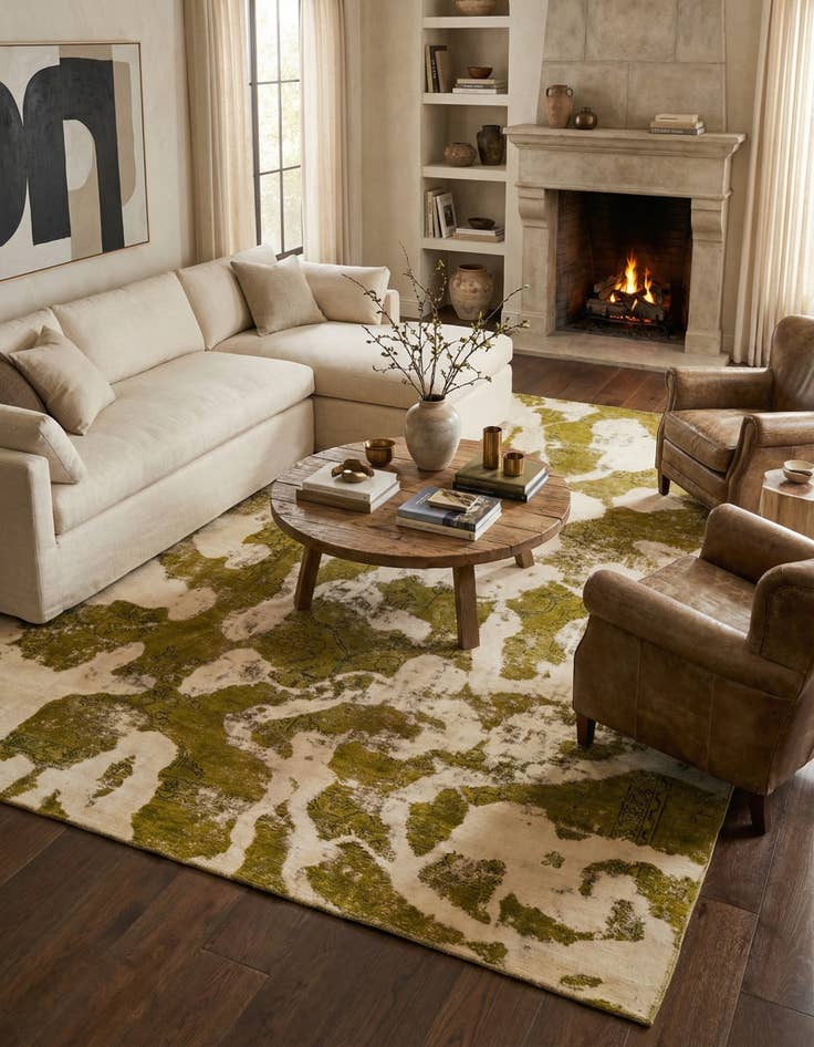 Detail image of 8' 7 x 11' 3  Hand Knotted Ultra Vintage Persian Wool Rug