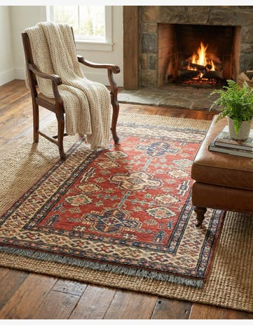 2' 8 x 4' 6 Hand Knotted Kazak Oriental Rug