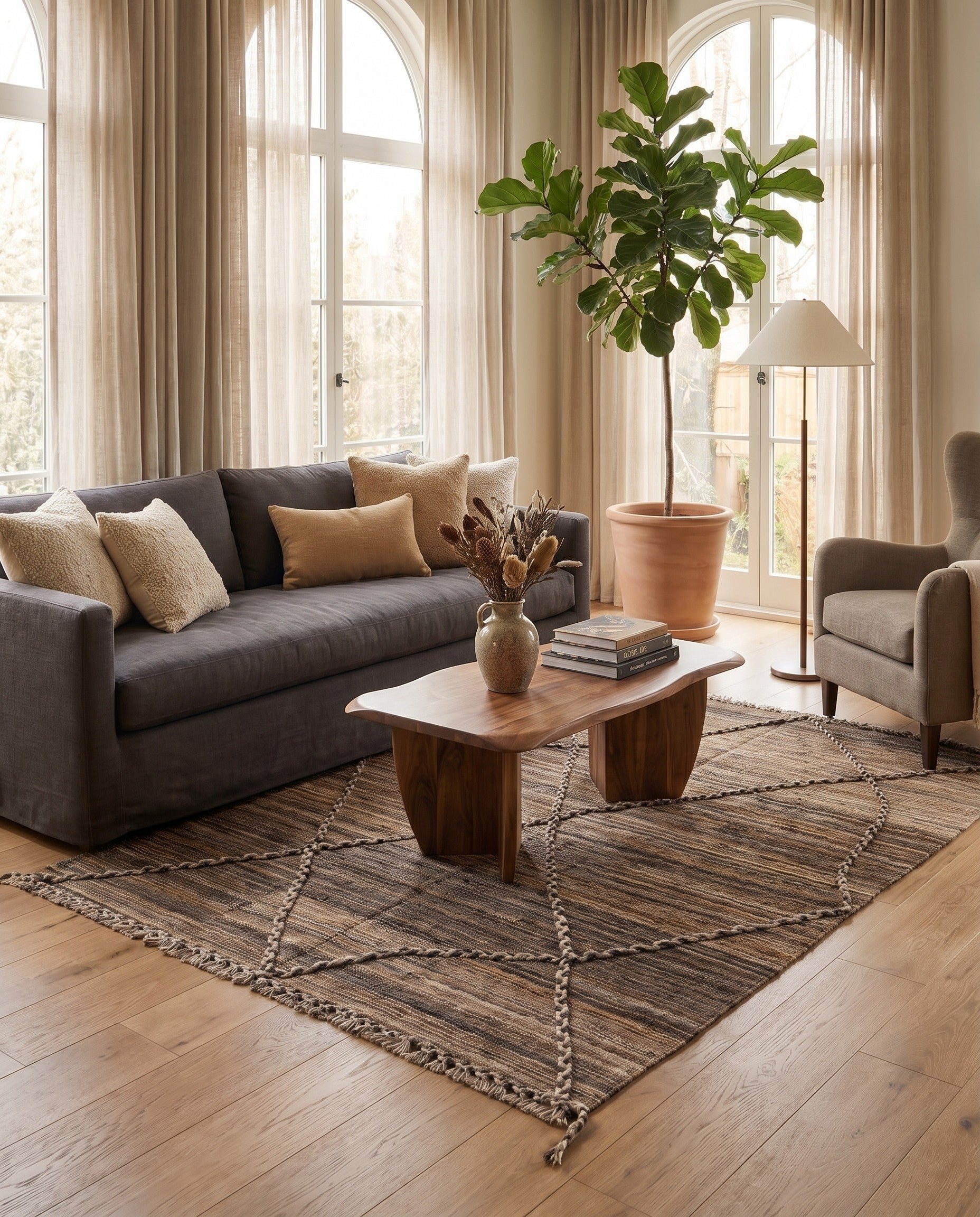 4' 2 x 6' Hand Woven Kilim Modern Wool Rug