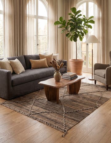 4' 2 x 6' Hand Woven Kilim Modern Wool Rug
