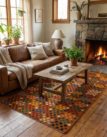 4' 8 x 7' Hand Knotted Balouch Wool Rug