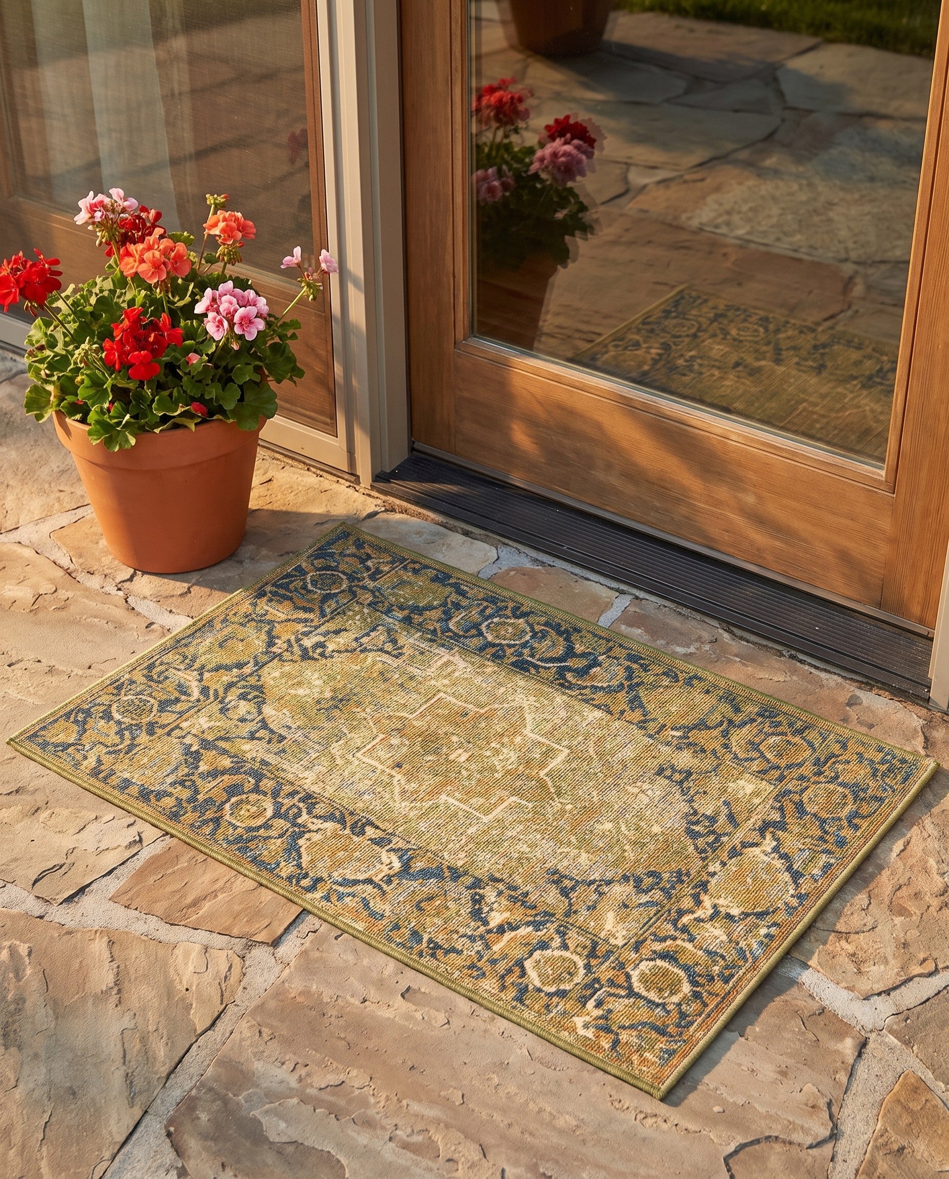 2' x 3' Easy-Clean Traditional Indoor / Outdoor Rug