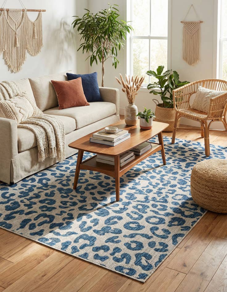 Detail image of  6' x 9'  Washable Safari Indoor / Outdoor Rug