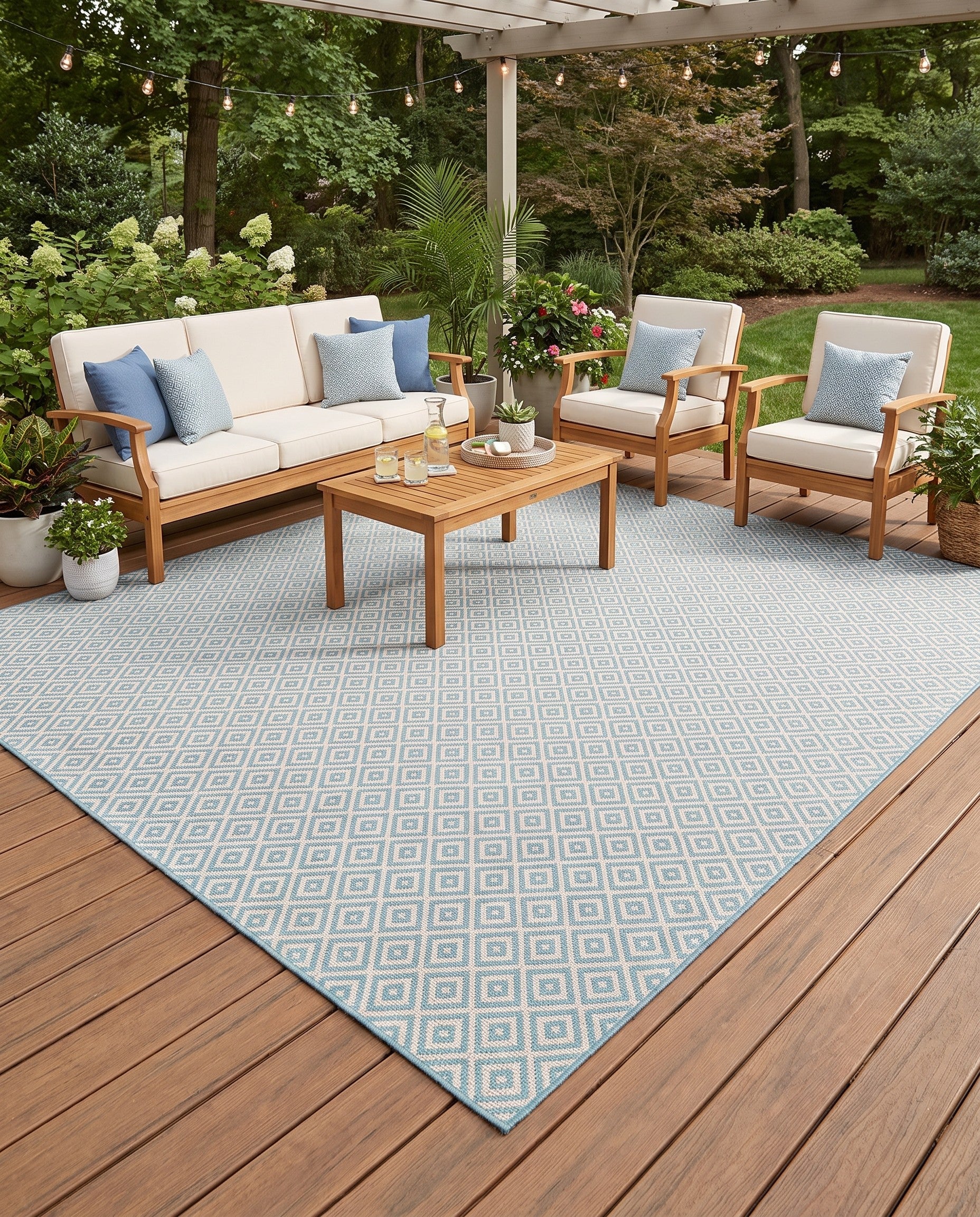 10' 8 x 10' 8 Easy-Clean Jill Zarin Costa Rica Indoor / Outdoor Square Rug