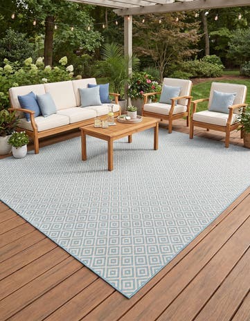 10' 8 x 10' 8 Easy-Clean Jill Zarin Costa Rica Indoor / Outdoor Square Rug