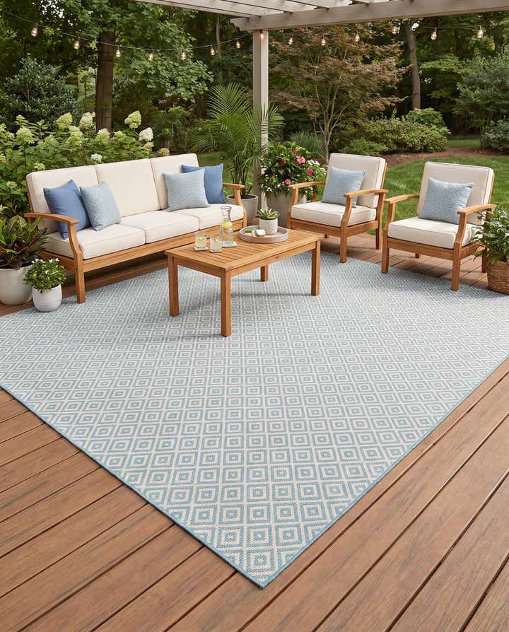 10' 8 x 10' 8 Easy-Clean Jill Zarin Costa Rica Indoor / Outdoor Square Rug