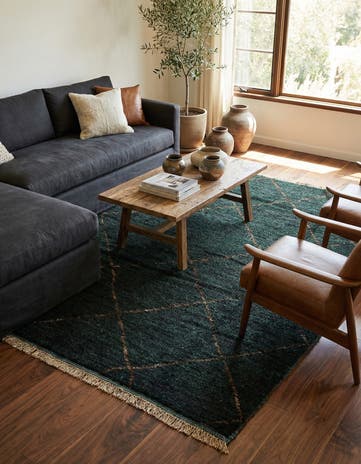 6' 3 x 9' Hand Knotted Moroccan Wool Rug