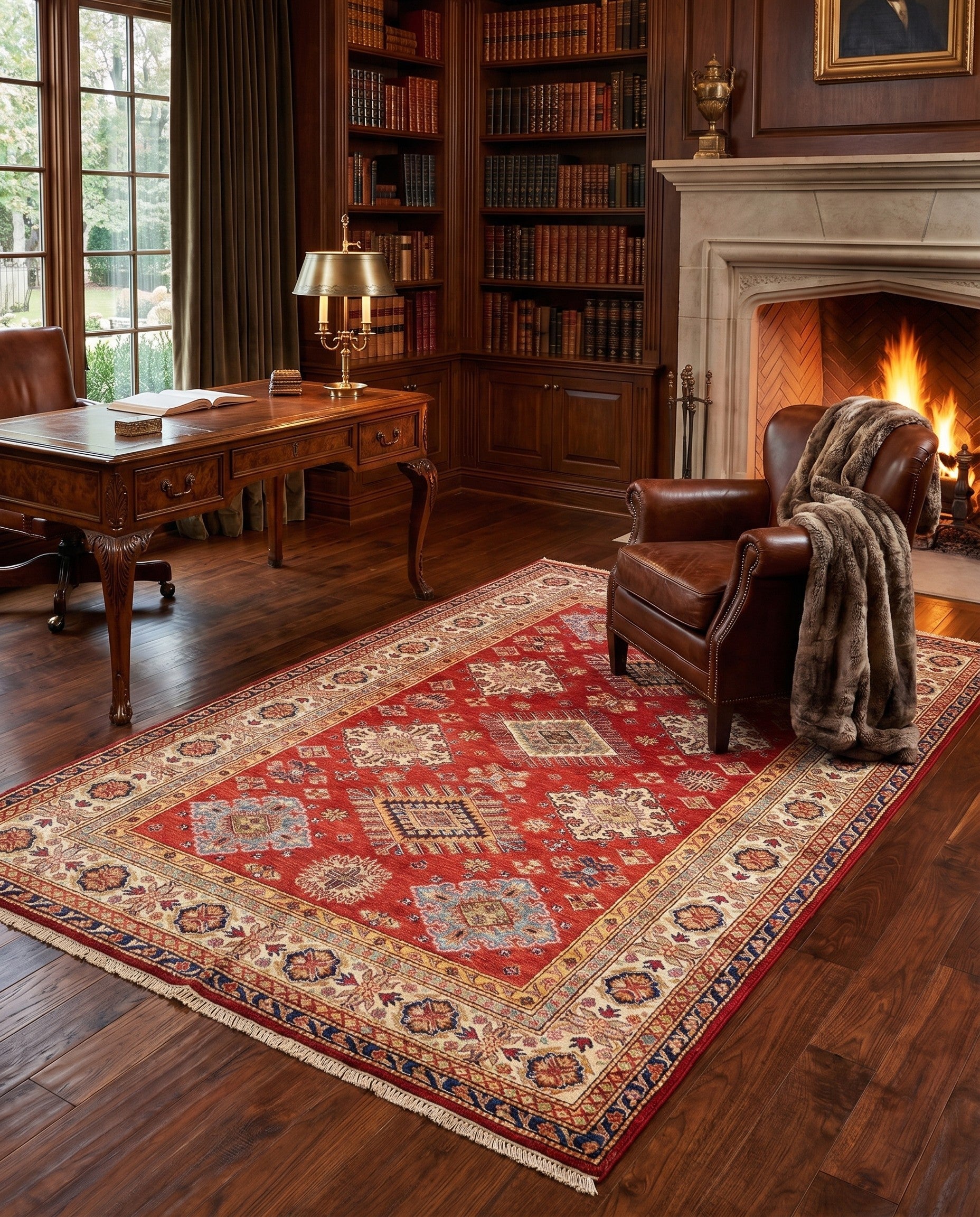 5' 7 x 7' 11 Kazak Wool Rug