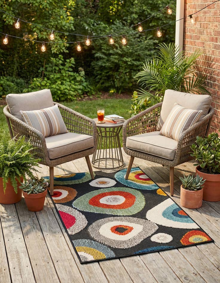 Detail image of 2' x 3'  Washable Casablanca Indoor / Outdoor Rug