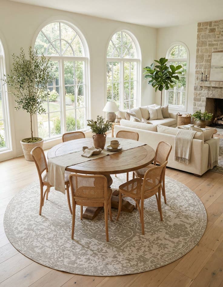 Detail image of 13' x 13' Easy-Clean Jill Zarin Dubai Indoor / Outdoor Round Rug