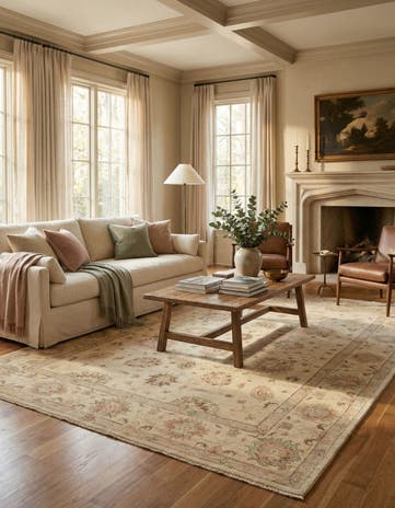 5' 9 x 7' 10 Hand Knotted Peshawar Ziegler Rug