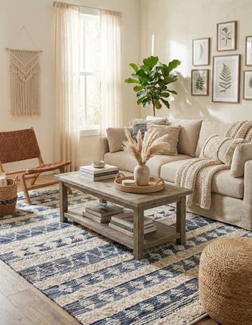 8' x 11' Hand Woven Cotton Chindi Rug