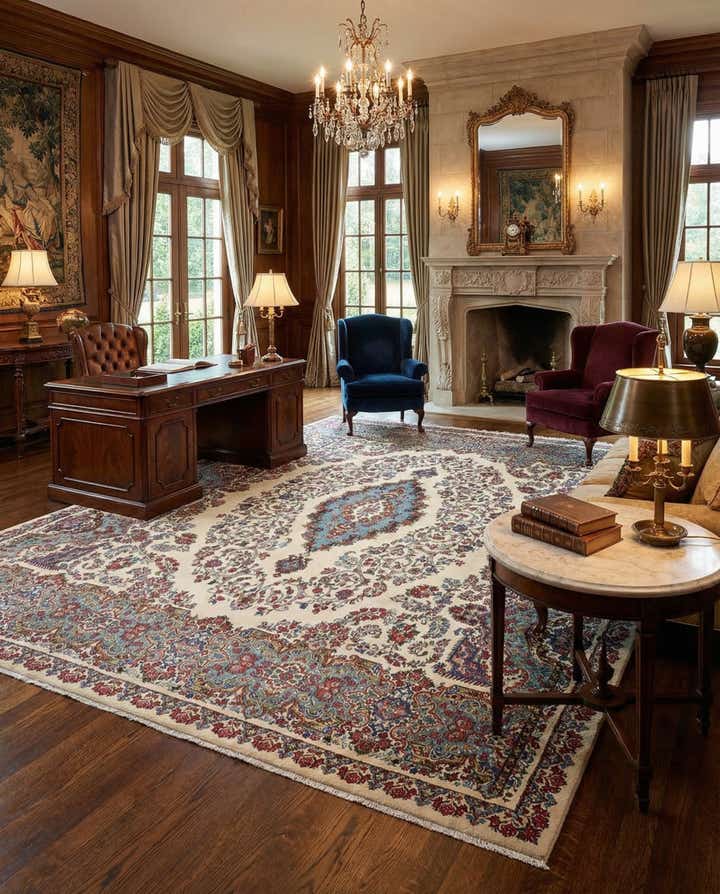 11' 1 x 12' 9 Kerman Wool Rug